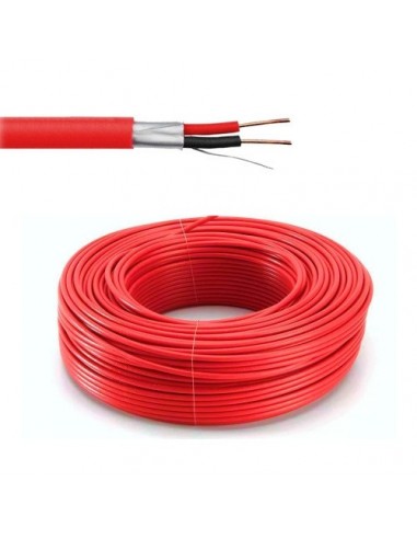 Cmptel Cd654 Mts. Cable Incendio 2 X  1..35 Con Pantalla Rojo